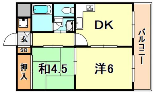 とれぞーる神戸の森【3階】の間取り