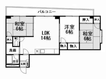 オークランドハイツ【3階】の間取り