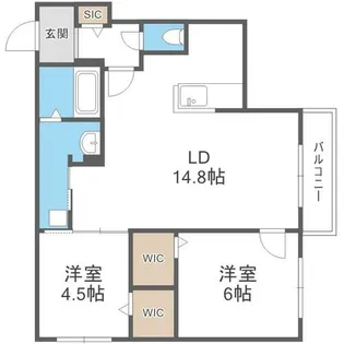 ブランシャールALAIN幌平橋【2階】の間取り