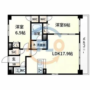 セノアタワー新大阪【11階】の間取り