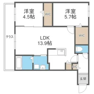 ブランシャールALAIN幌平橋【1階】の間取り