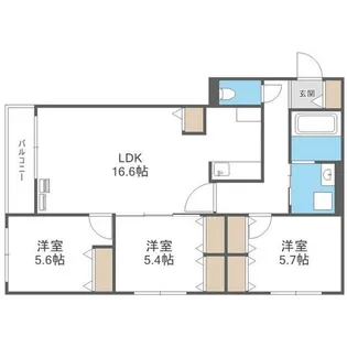 BLUE FOREST【3階】の間取り