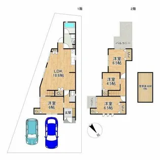 京都府京都市北区西賀茂川上町【一戸建】の間取り