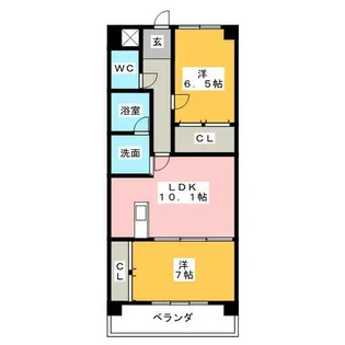 セラヴィー小池【4階】の間取り