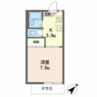 エクセルコート千里山【1階】の間取り