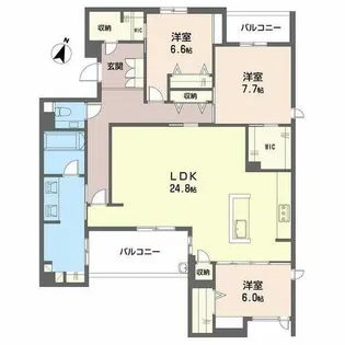 ミュリエル箕面【3階】の間取り