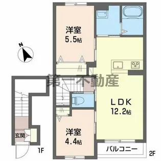 リオ【2階】の間取り