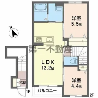 リオ【2階】の間取り