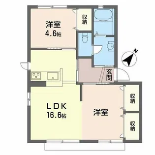 サンメゾン さつき【D102号室】の間取り