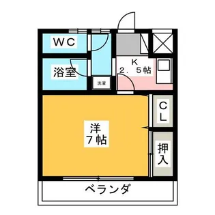 グリーンコート花中【3階】の間取り