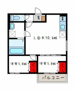 D potra granz【3階】の間取り