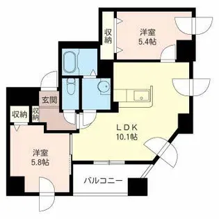 Couleur Court Yamahana【00603号室】の間取り