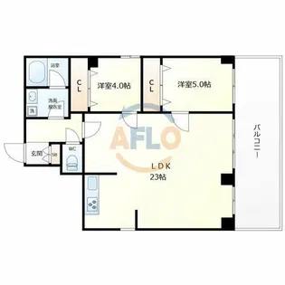 ベルデ谷町【4階】の間取り