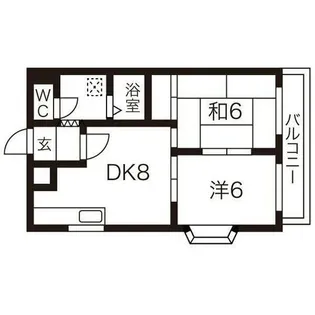 マンションブリッジ88【1階】の間取り
