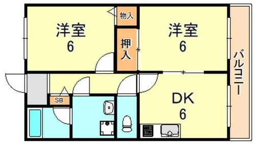 マンションエイト【2階】の間取り