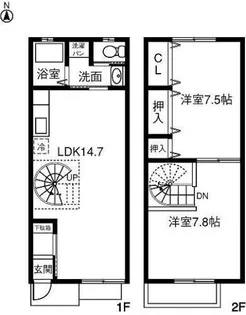 プレジョイア【1階】の間取り