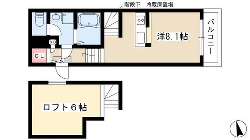 ウェルストン車道【201号室】の間取り