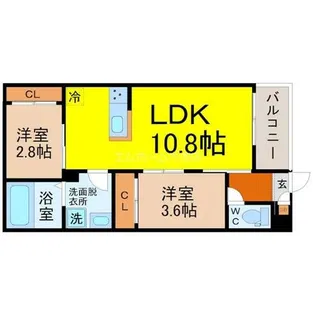 REGALEST平安通東【1階】の間取り