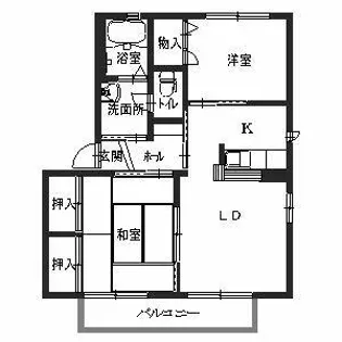 アーバヒルB【B101号室】の間取り