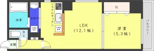 Space北3条【10階】の間取り