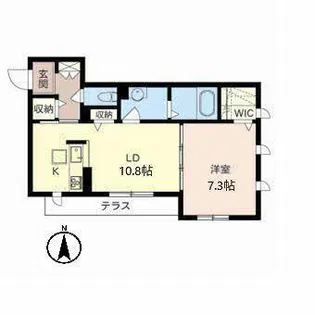 シャーメゾン彩 III号館【0103号室】の間取り