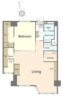 宮の森グランドハイツ【9階】の間取り