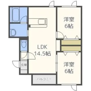 パルクアベニール参番館【1階】の間取り