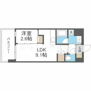 コンフォリア・リヴ淡路【4階】の間取り