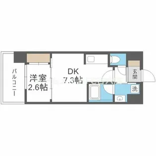 コンフォリア・リヴ淡路【6階】の間取り