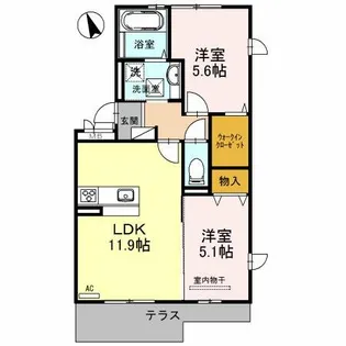 シャルマン【1階】の間取り