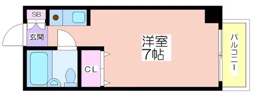 ハウスユウト【205号室】の間取り