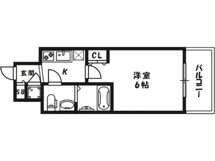 エスリード大阪梅田リュクス【9階】の間取り