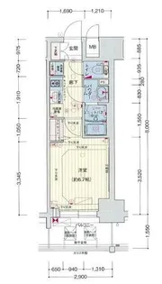 プレサンスTHE神戸【1階】の間取り