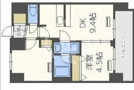 エステムプラザ難波WESTⅡプレディア【9階】の間取り