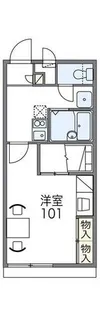 レオパレスM-1【201号室】の間取り