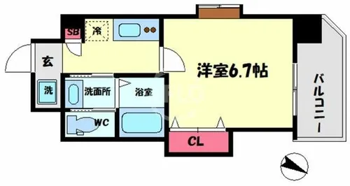 LUXEドーム前1【3階】の間取り