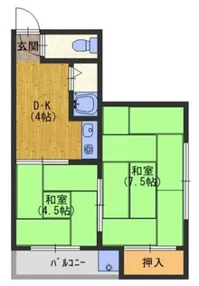 浜町ハイツ【3階】の間取り
