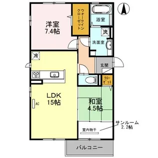 プレジール【303号室】の間取り