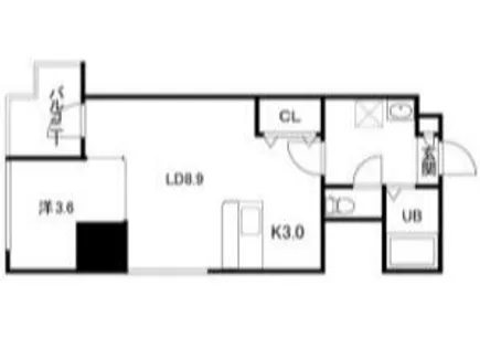カルフール大通東【6階】の間取り