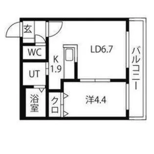 グランドサクセス琴似【3階】の間取り
