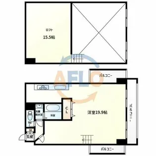 ハーバーハウス大阪【7階】の間取り