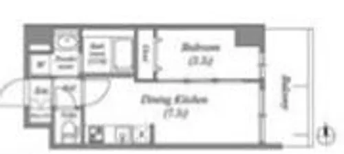 大阪府東大阪市足代北1丁目【マンション】の間取り