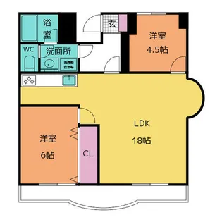 グリーンハイツ【2階】の間取り