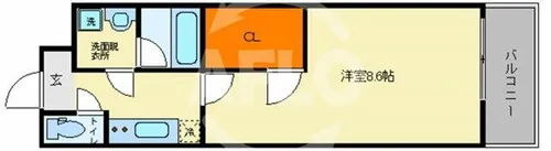 JUNEナンバ【2階】の間取り