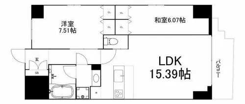 プレジオ本町【5階】の間取り