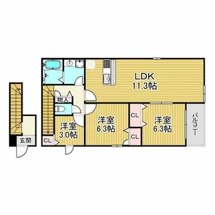 MAISON DE HIRO2【1階】の間取り