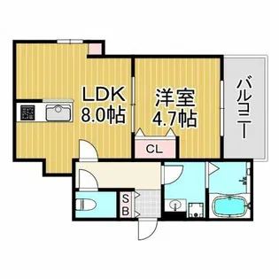 KEYビレッジ東鳴尾【3階】の間取り