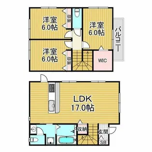 ラフィネ西宮北口C棟・D棟【1階】の間取り