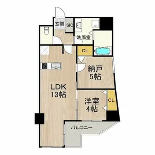 レジディア堺筋本町プレイス【6階】の間取り