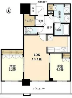 ブランズタワー梅田North【22号室】の間取り